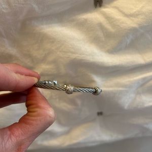 Diamond and Silver Bangle